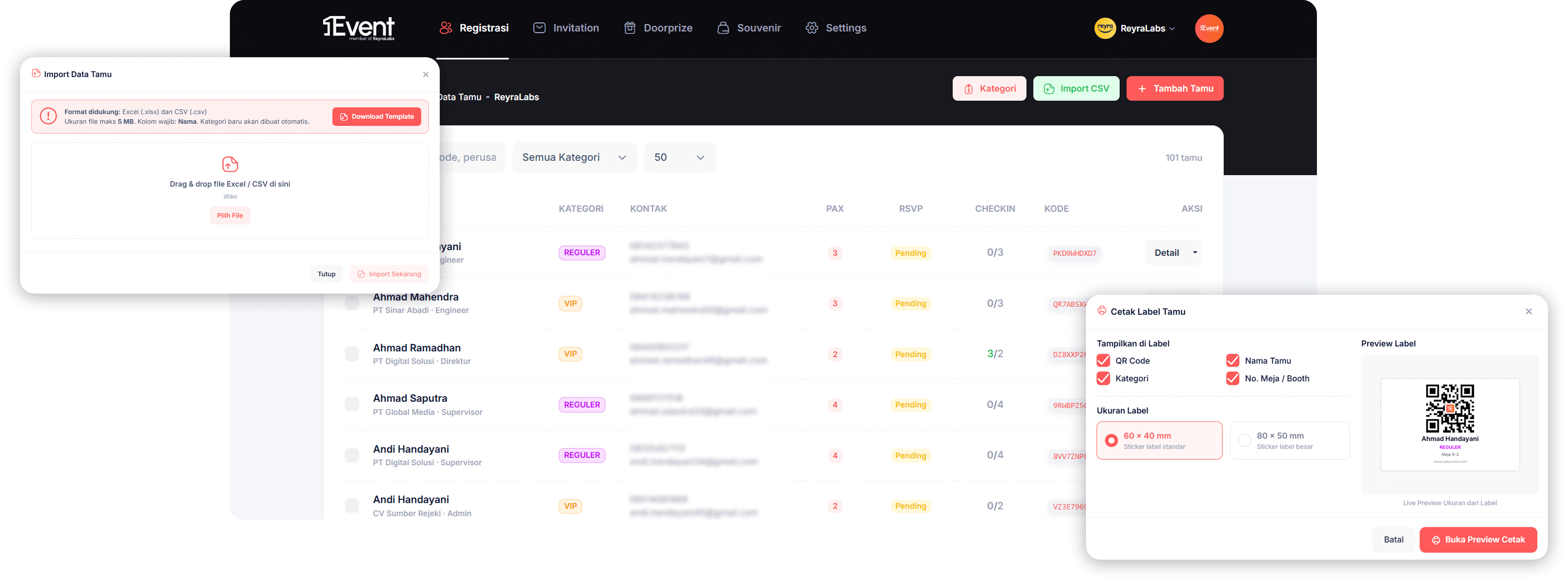 Sistem Registrasi & Check-in — SatuEvent